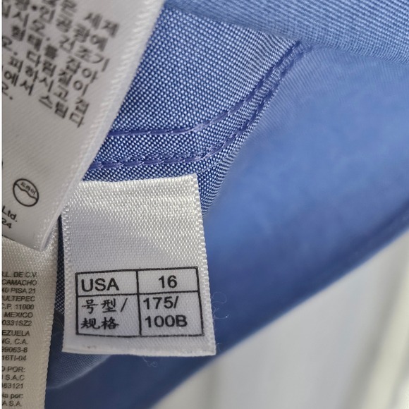 Brooks Brothers Milano Fit Non Iron Stretch Dress Shirt Blue 16-34 - Picture 6 of 6